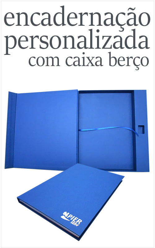 encadernacao com capa dura e caixa berço personalizada - gráfica em sp