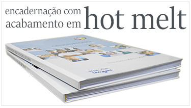 encadernacao com acabamento em hotmelt - gráfica em sp